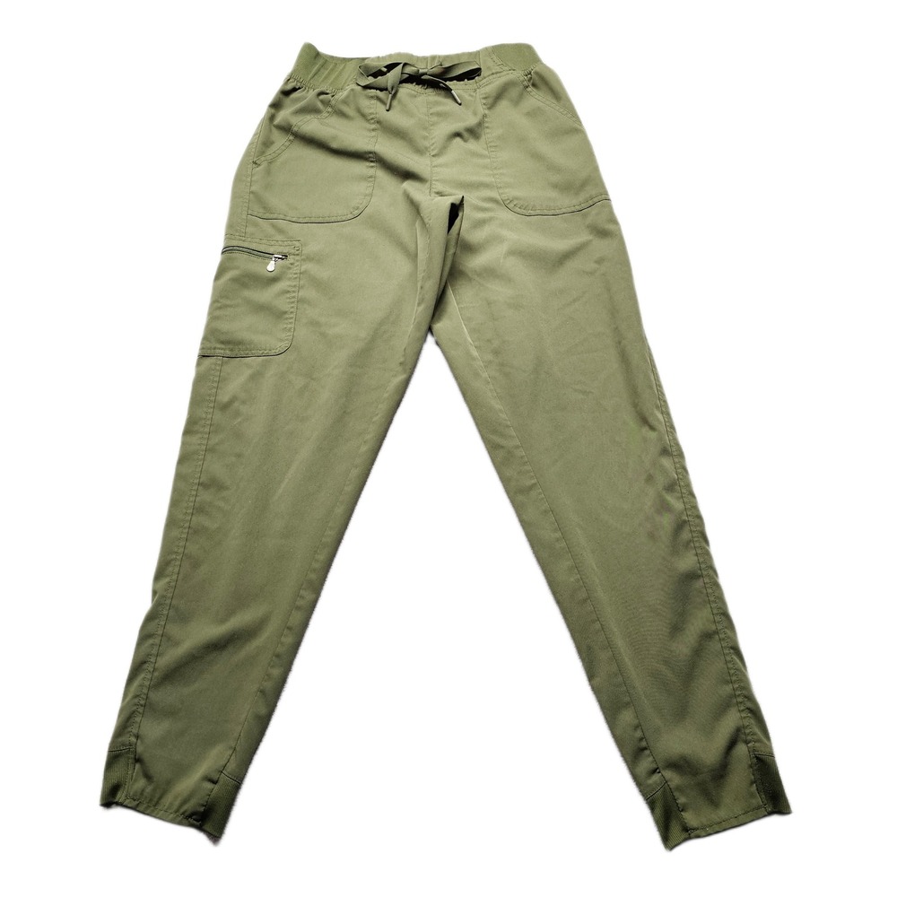 ADAR Scrubs Jogger Pants Womens Medium Green Cargo Pocket Medical Uniforms P9500